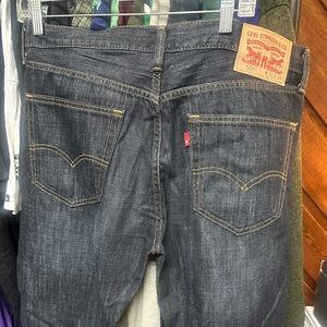 Levi's 505 Men's Dark Denim Straight Jeans 33x34 mint condition